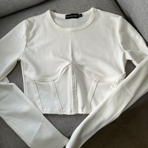 Pretty Little Thing Crepe Corset Top